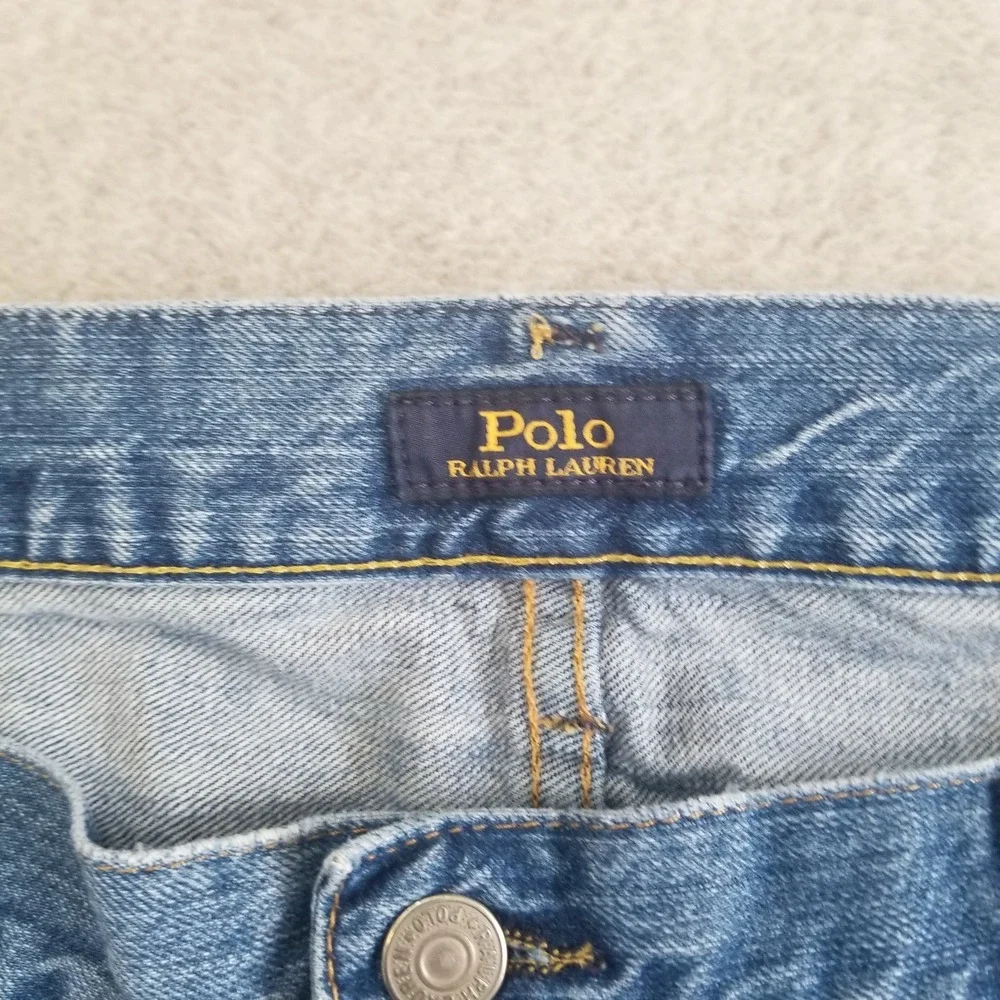 Polo Ralph Lauren Jeans Mens 38x30 Blue Hampton Relaxed Straight Classic